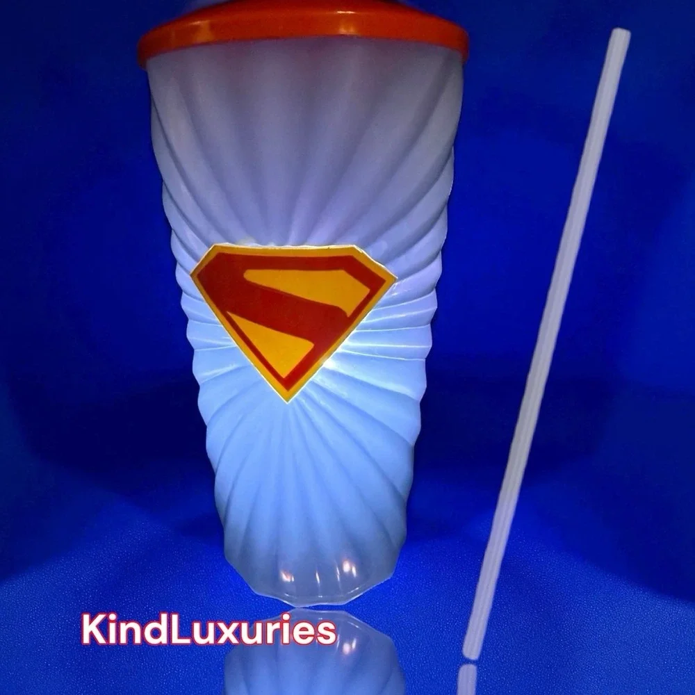 SUPMERAN Movie 2025 - NEW!! Tumbler Cup Light Up Straw DC Comics IN HAND